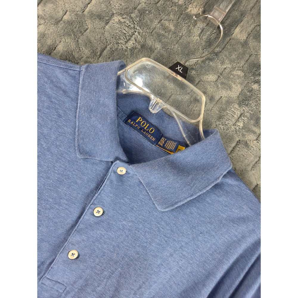 Polo Ralph Lauren Mens XLT Blue Santa Pony Logo Short Sleeve Polo Shirt Tall